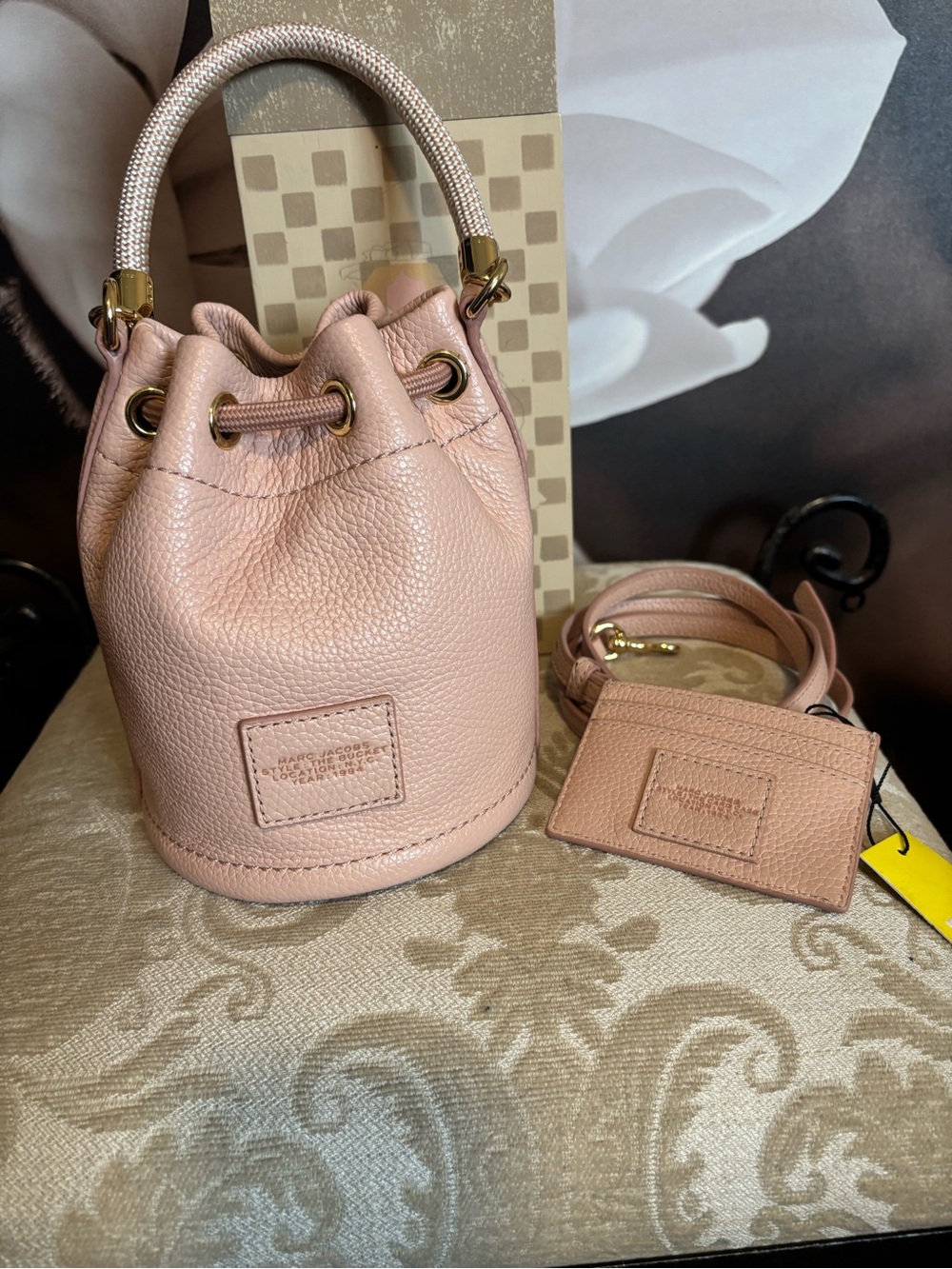 Marc Jacobs Mini Bucket Bag and Card Case in Blush Pink - Picture 5 of 10